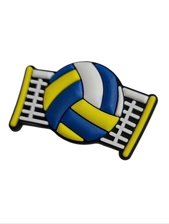 Boutique Accessories - Volleyball Net Croc Charm Sports Shoe Charm Athlete Jibbitz Style Player Mom Fan